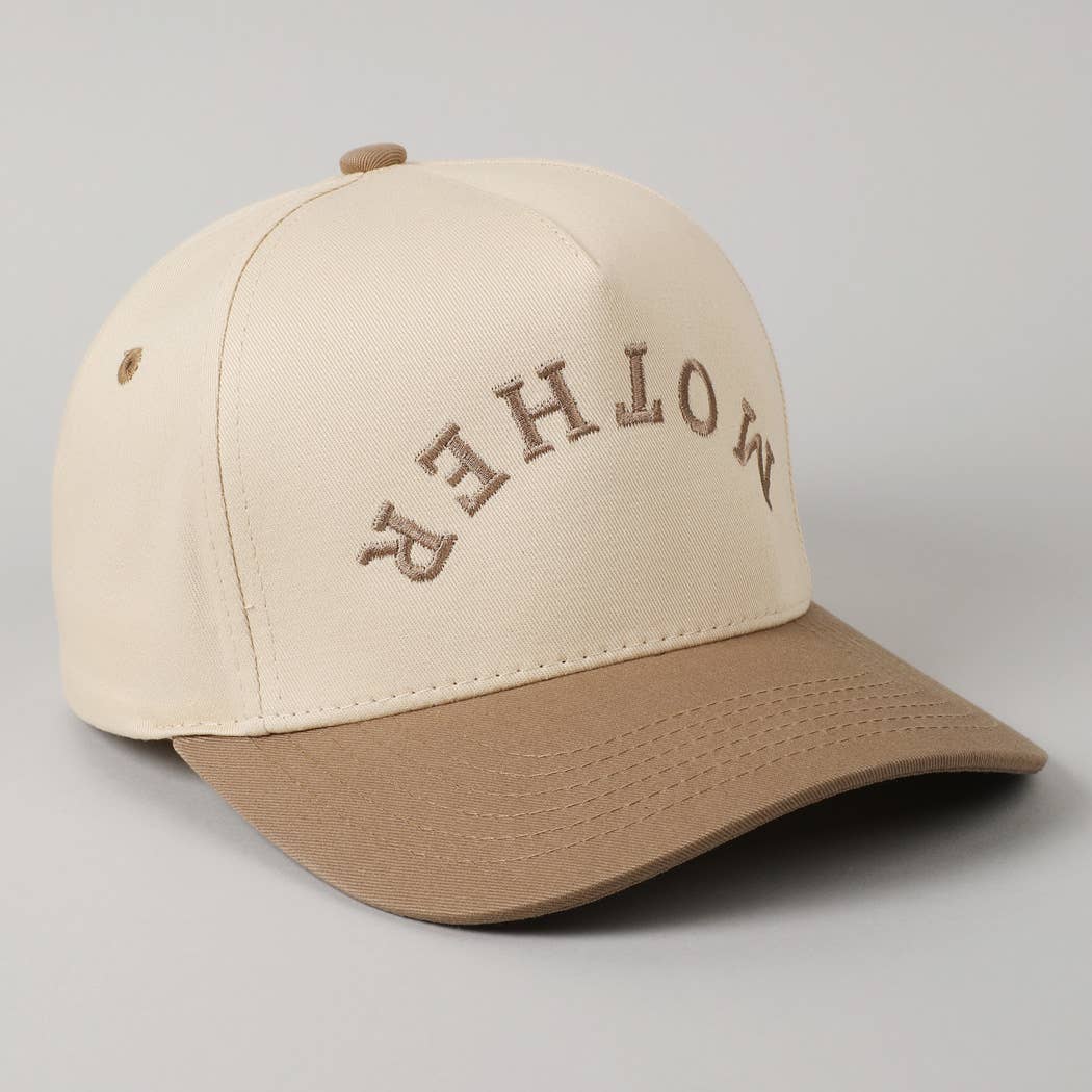 MOTHER Upside Down Lettering Embroidery Cap: MINT / ONE SIZE