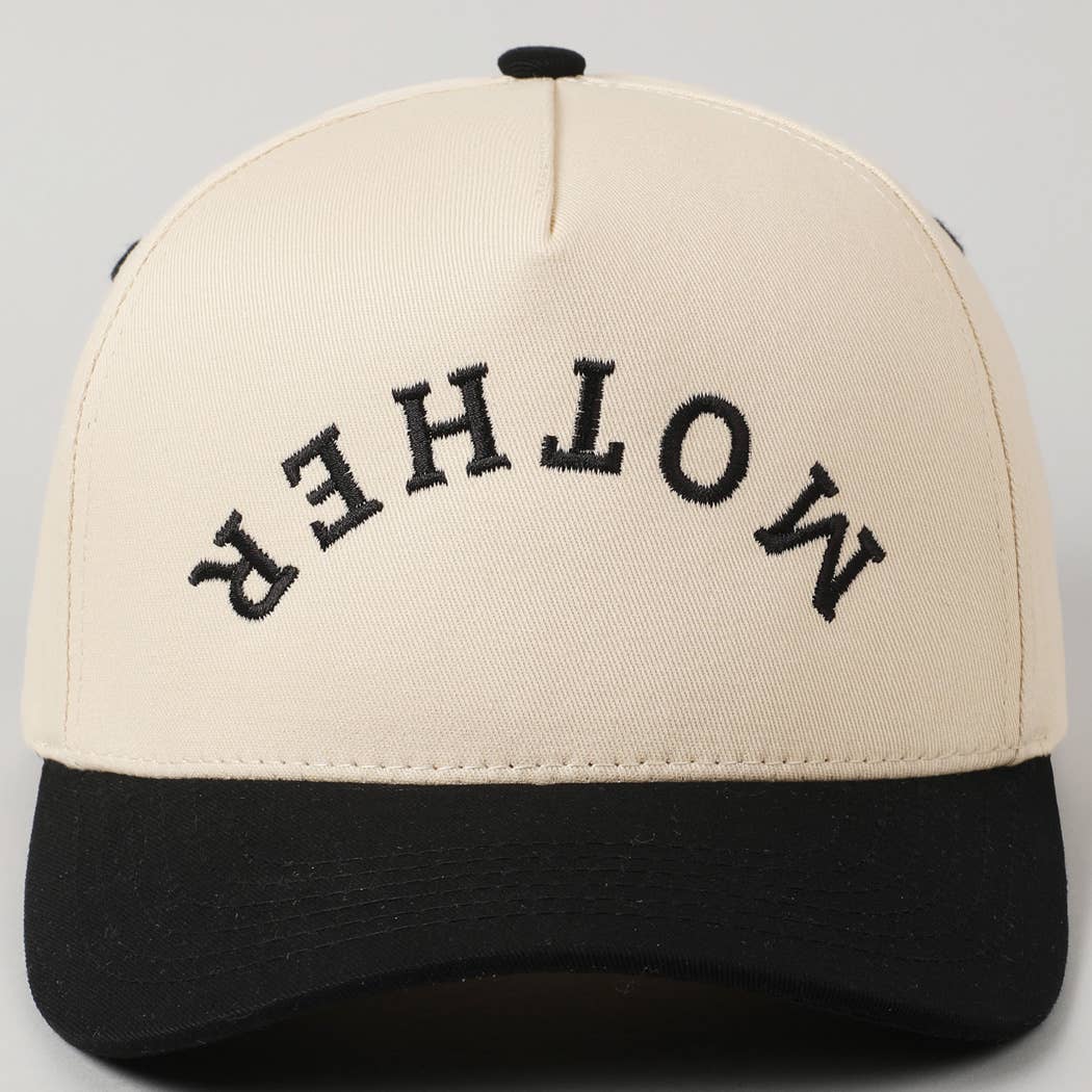 MOTHER Upside Down Lettering Embroidery Cap: MINT / ONE SIZE