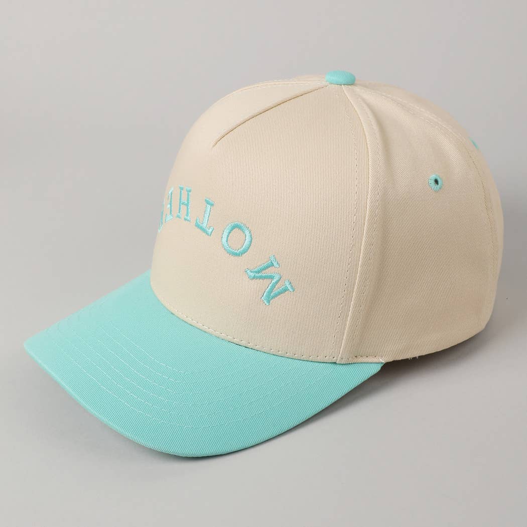 MOTHER Upside Down Lettering Embroidery Cap: MINT / ONE SIZE