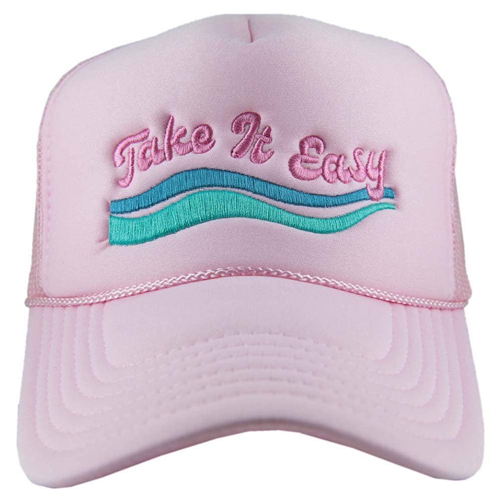 Take It Easy Foam Trucker Hat: Deep Teal