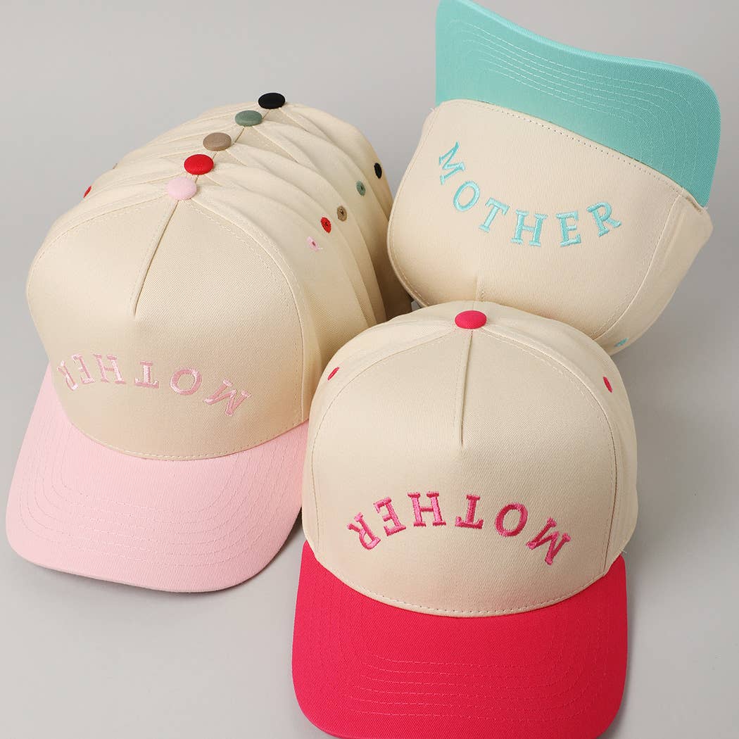MOTHER Upside Down Lettering Embroidery Cap: MINT / ONE SIZE