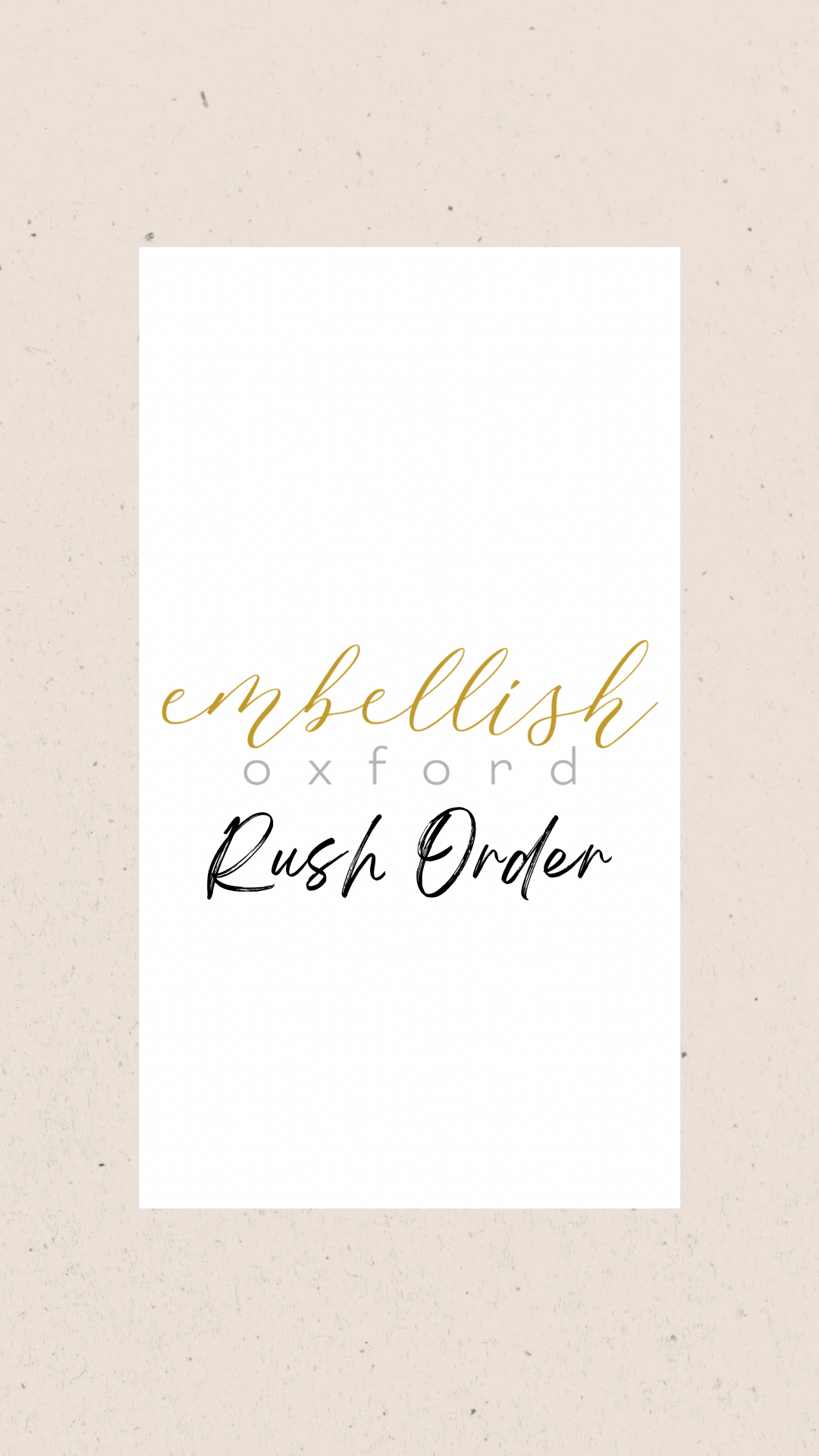 Rush Order