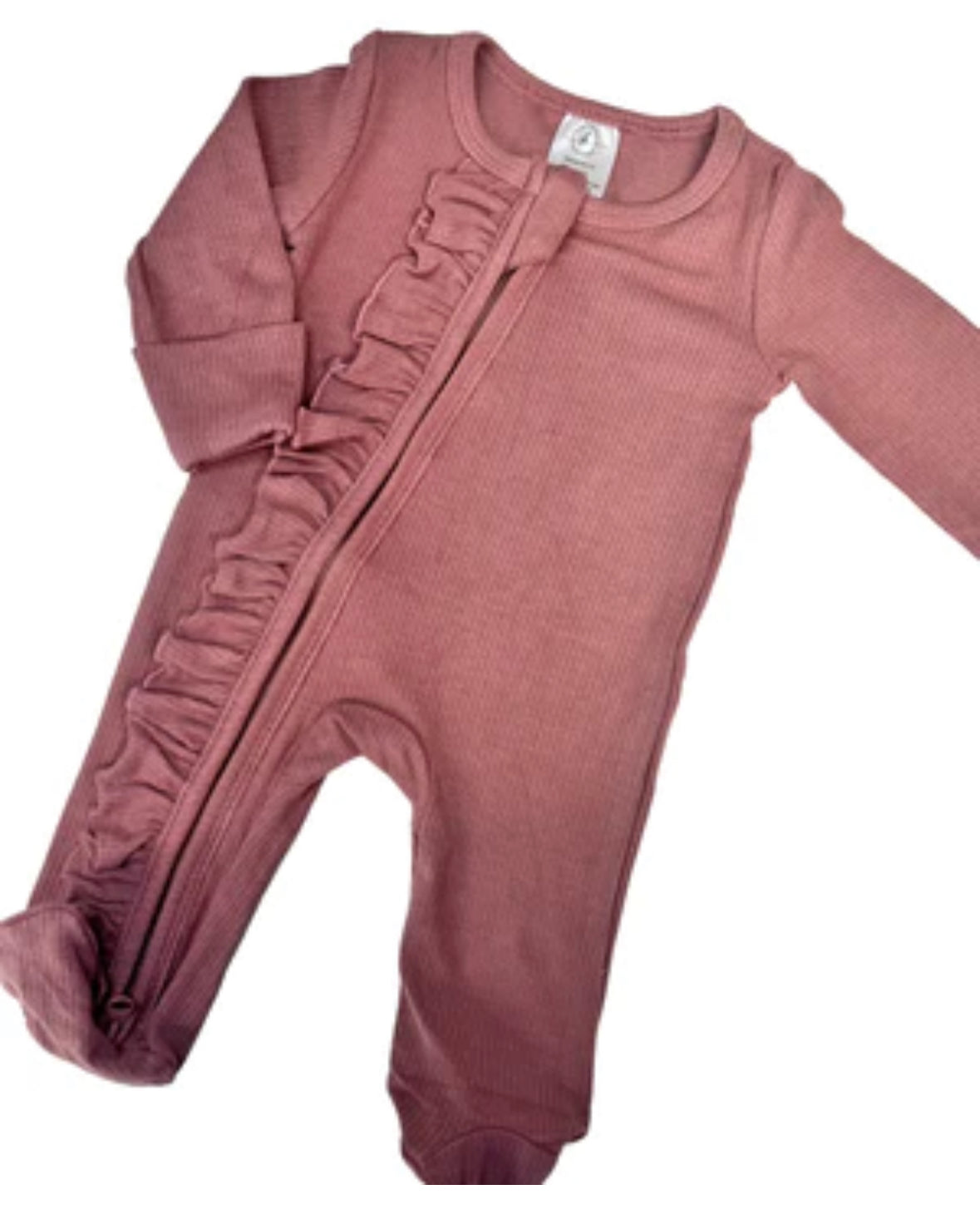 Ribbed Ruffle Footie