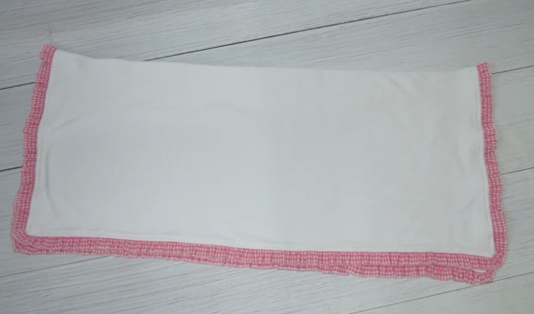 Gingham Trim Baby Blanket
