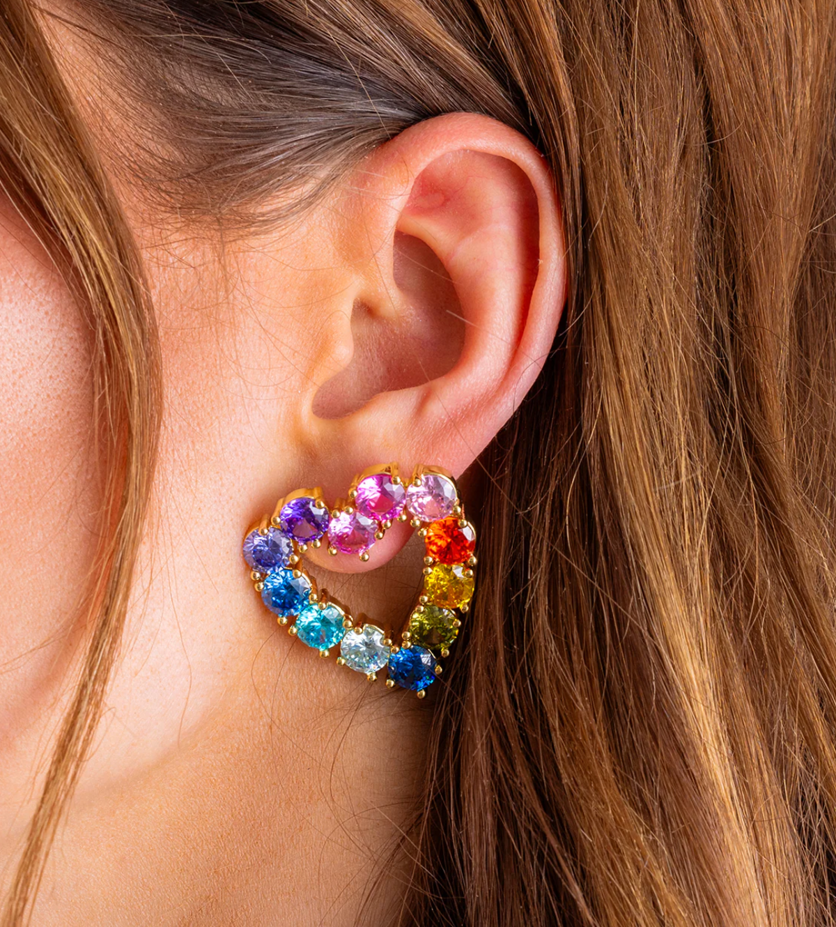 Katie Colorful Heart Earrings
