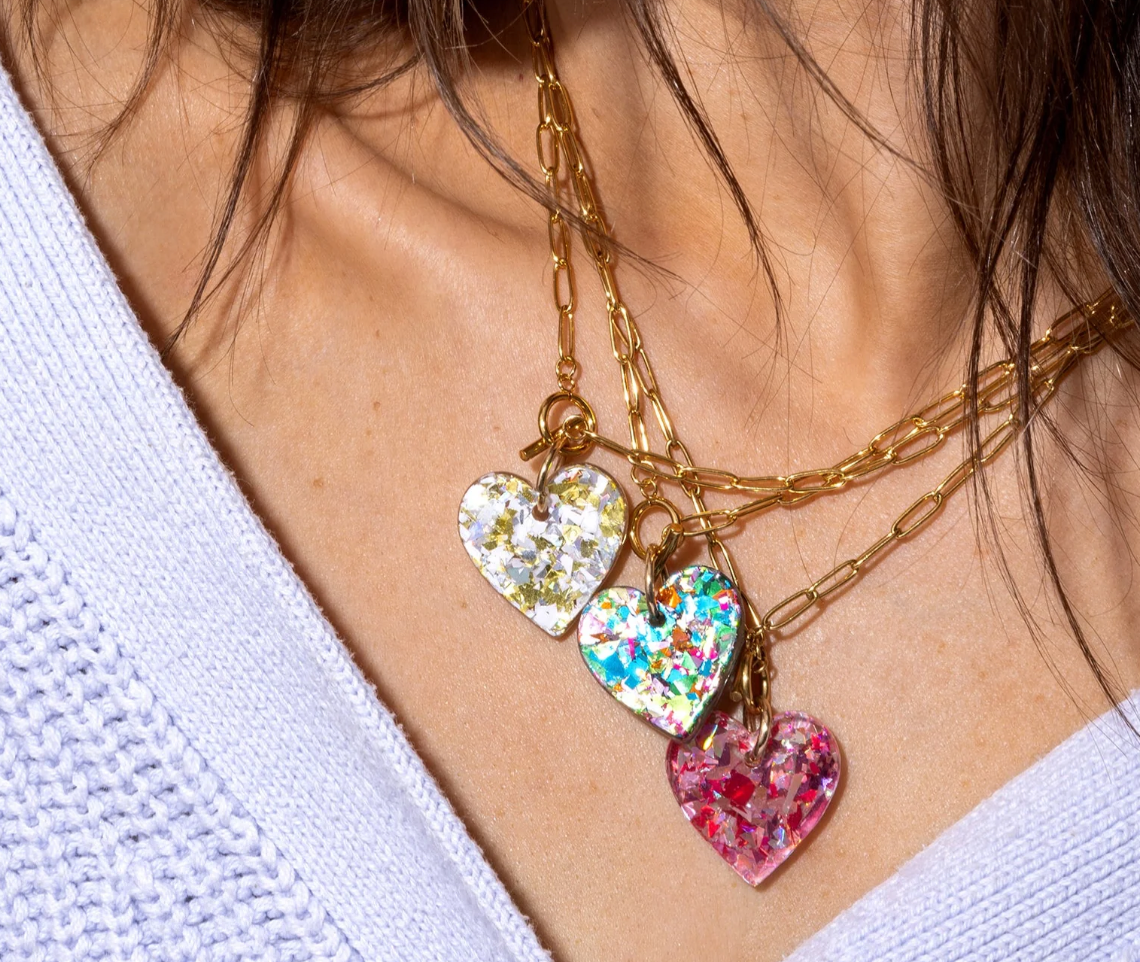Confetti Heart Necklace