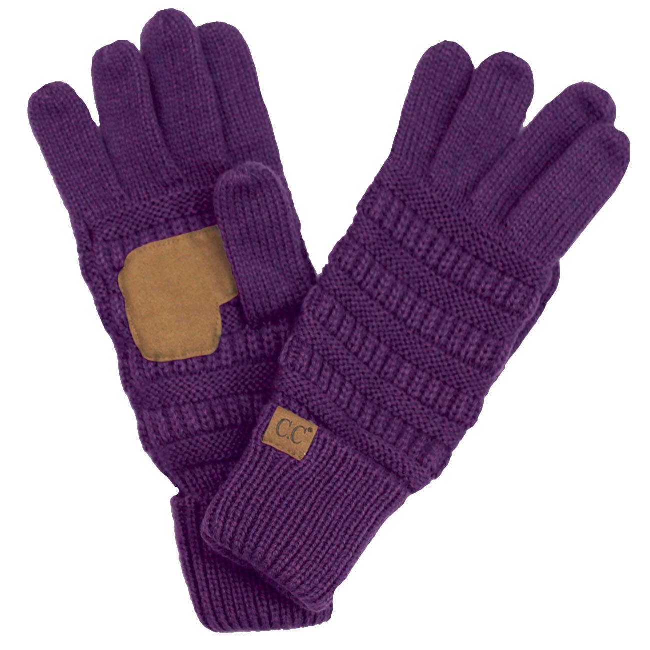 C.C Knitted Touch Screen Compatible Gloves: Denim