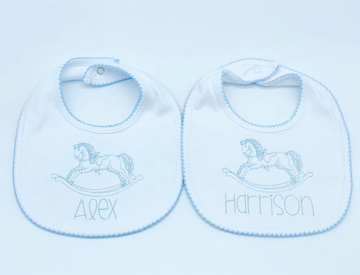 Picot Trim Baby Bib