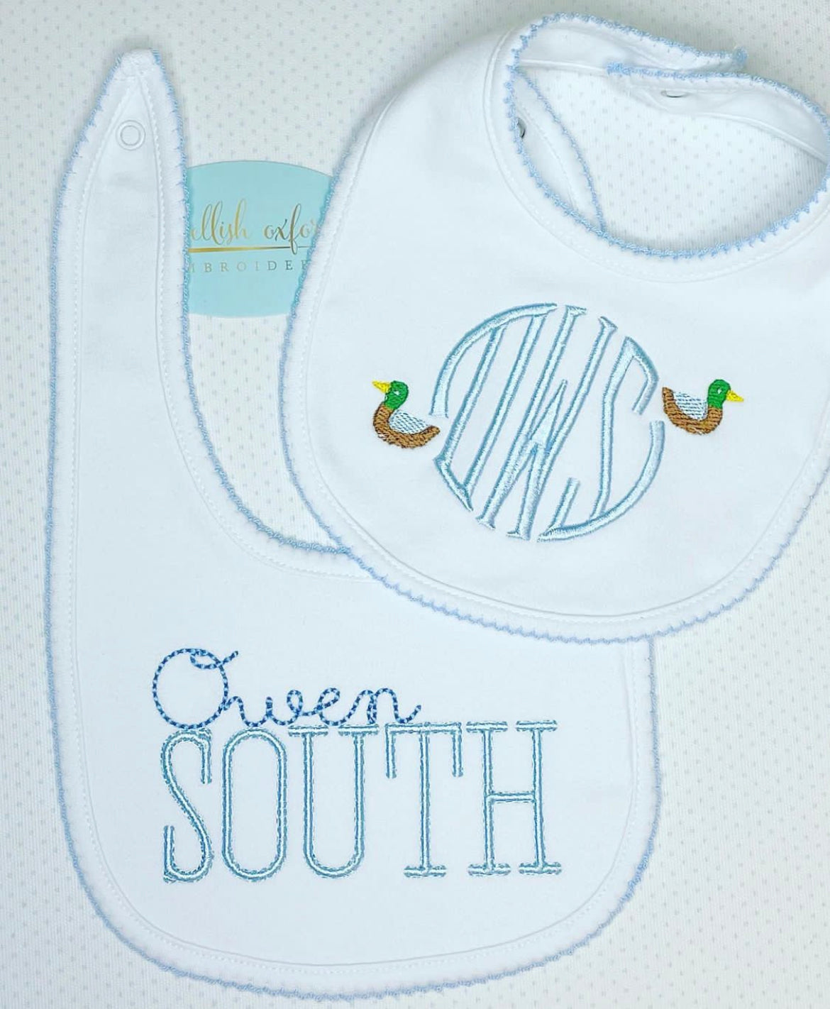 Picot Trim Baby Bib