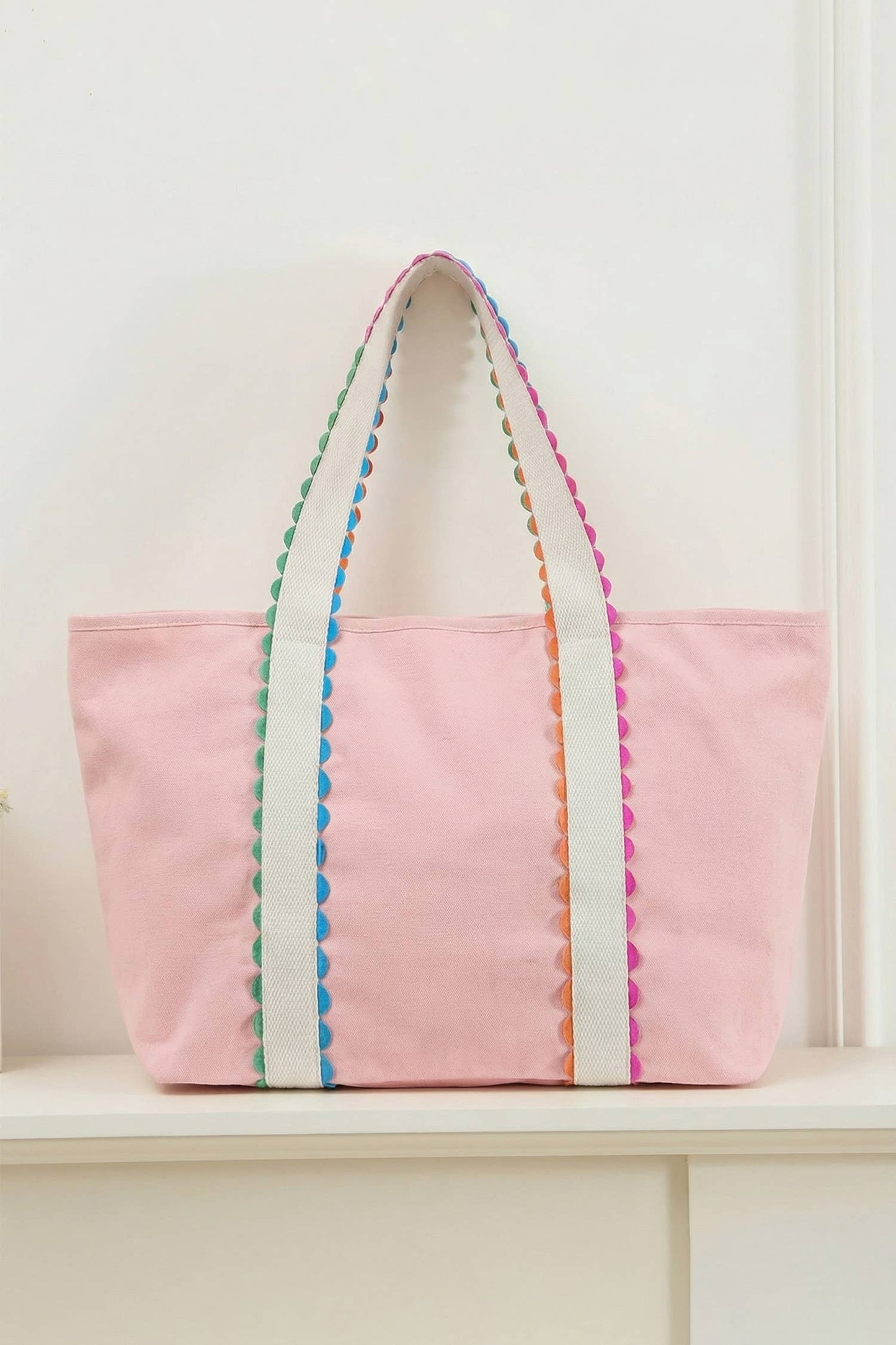 Colorful Ric Rac Canvas Tote Bag