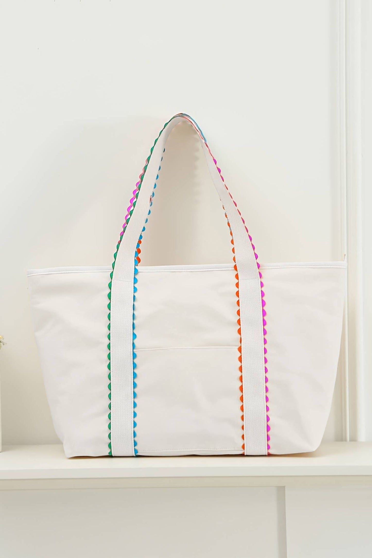 Colorful Ric Rac Canvas Tote Bag