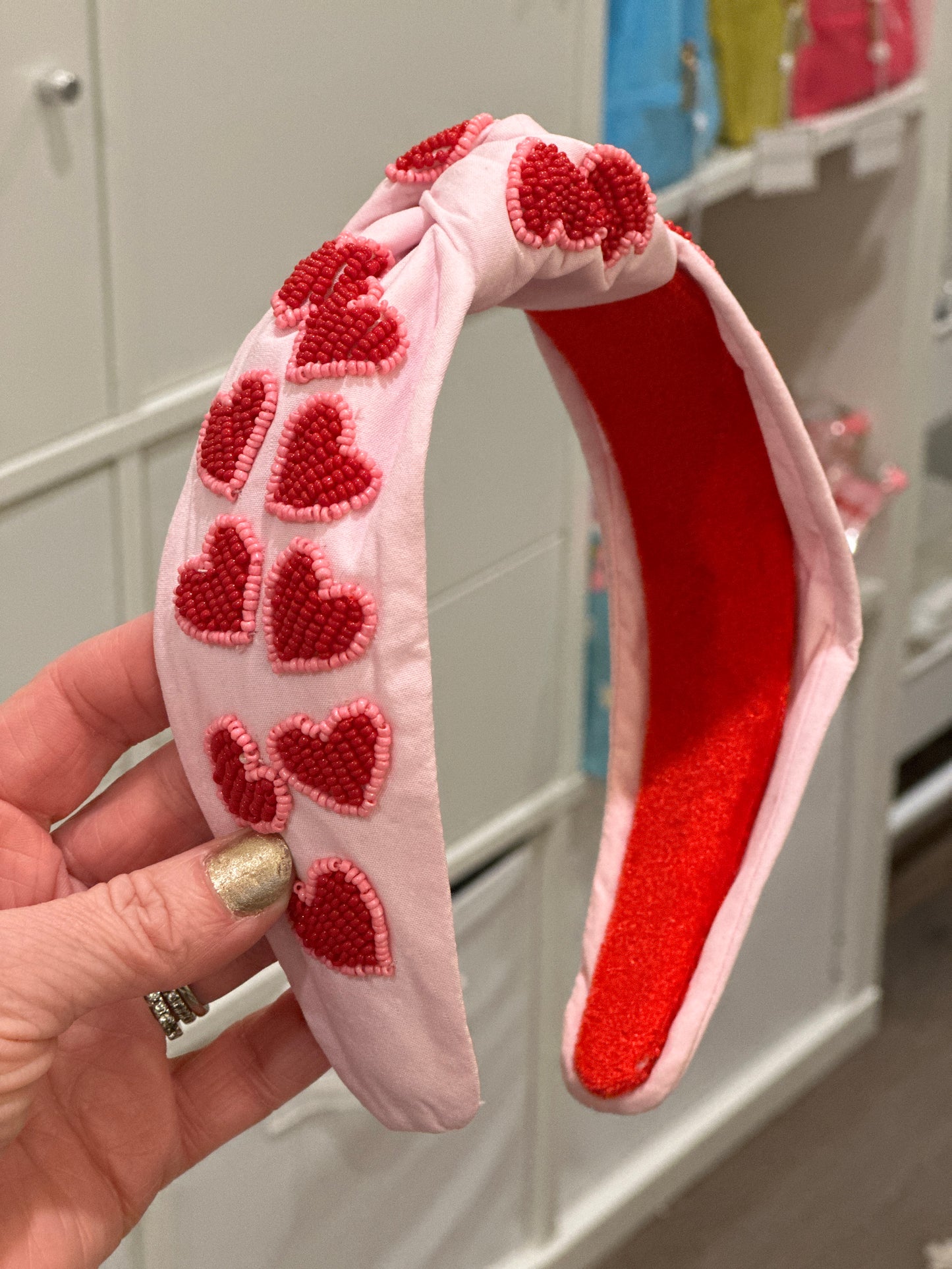 PINK Heart Headband