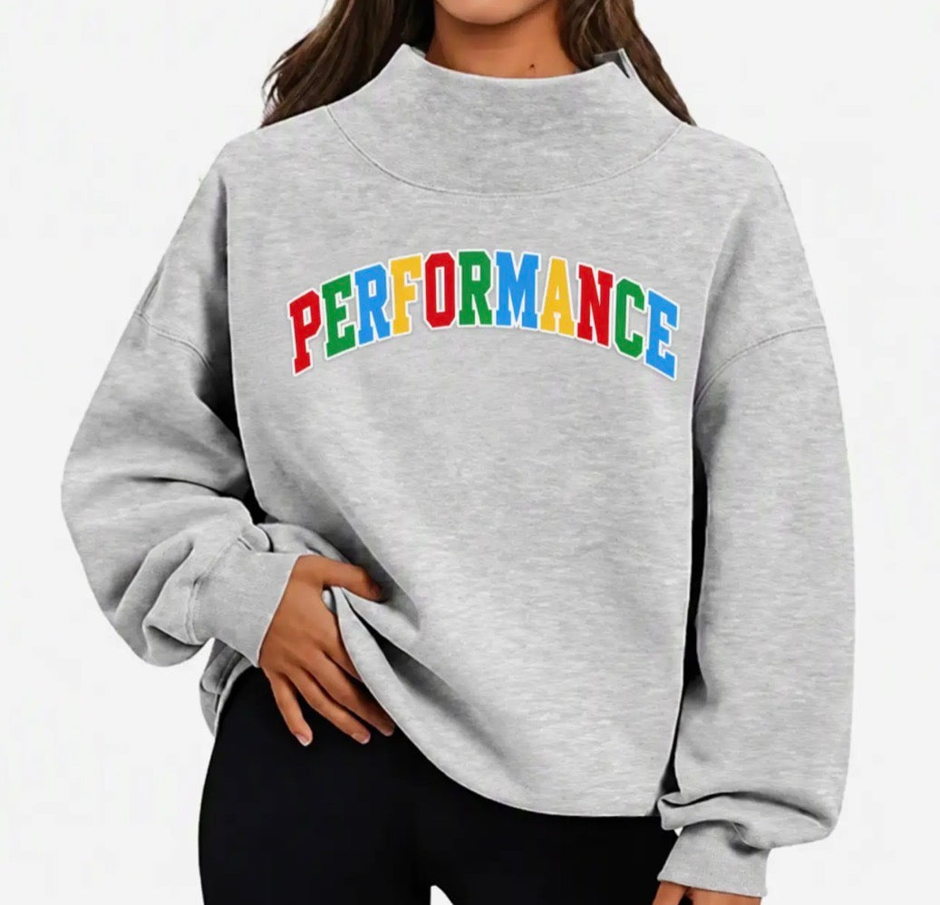 Performance Custom Mock Neck Sweatshirt