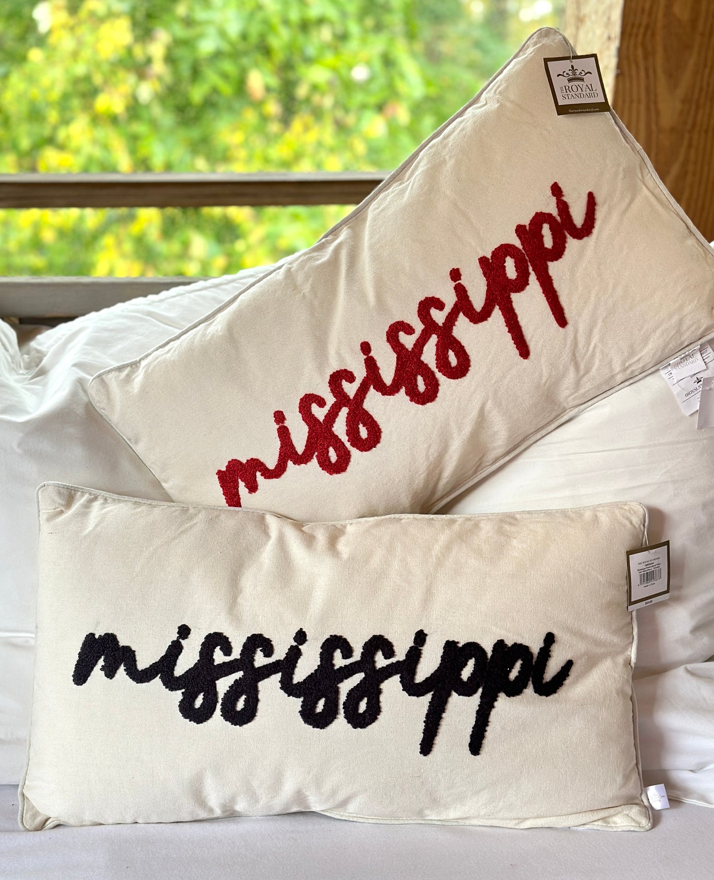 Mississippi Embroidered Pillow