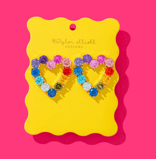 Katie Colorful Heart Earrings