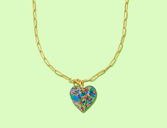 Confetti Heart Necklace