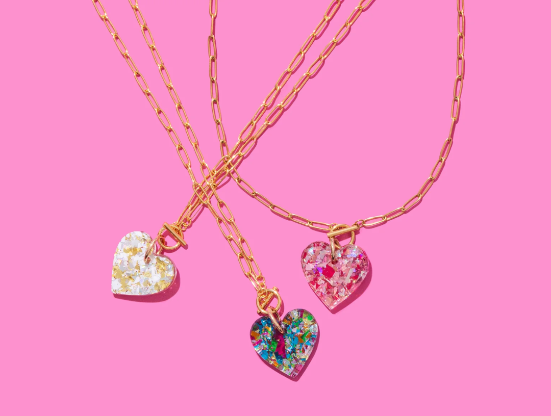 Confetti Heart Necklace