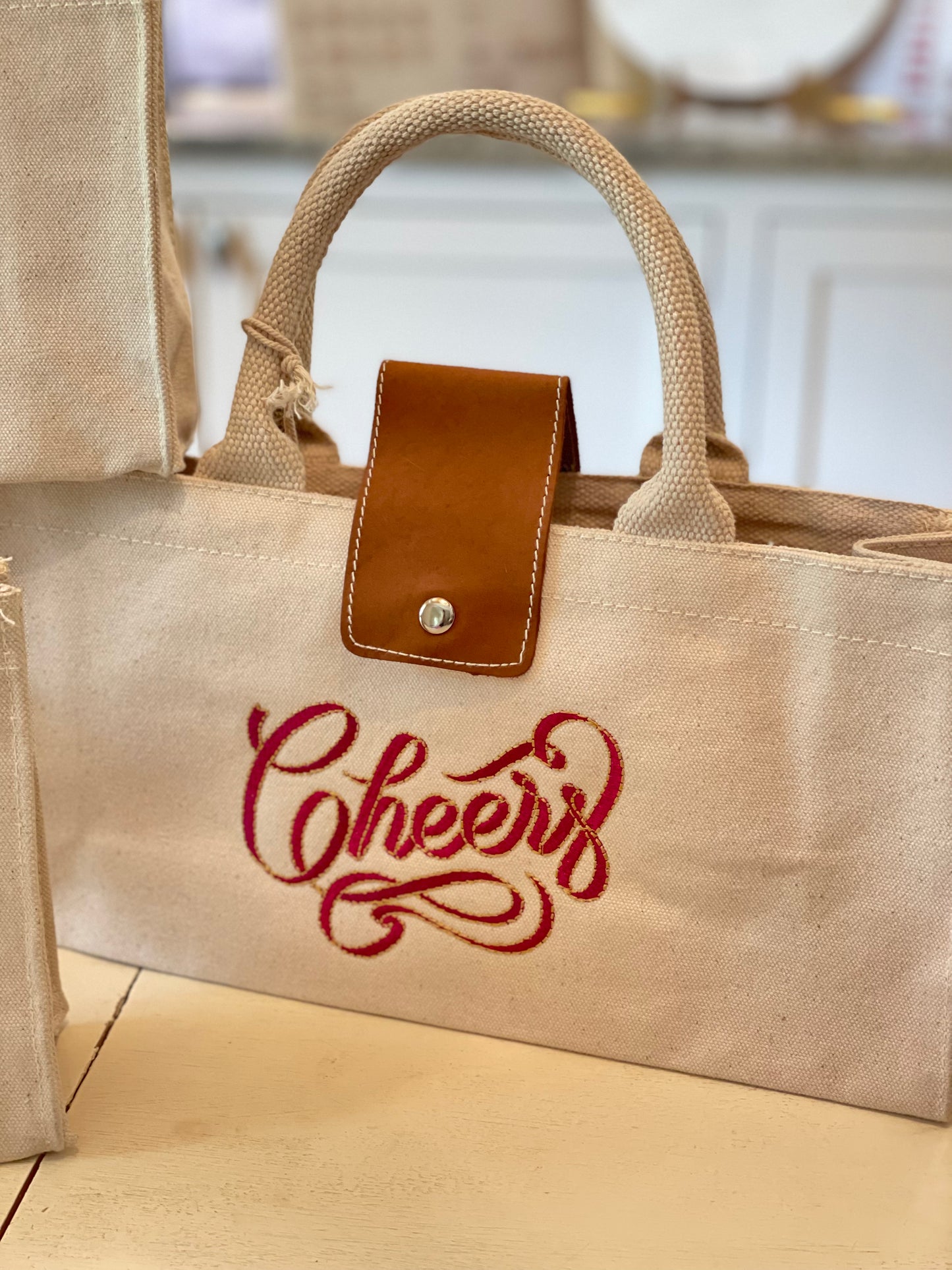 Canvas Wine Tote