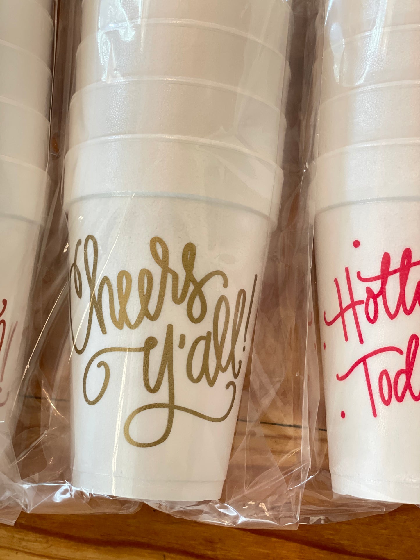 Holiday Styrofoam Cups