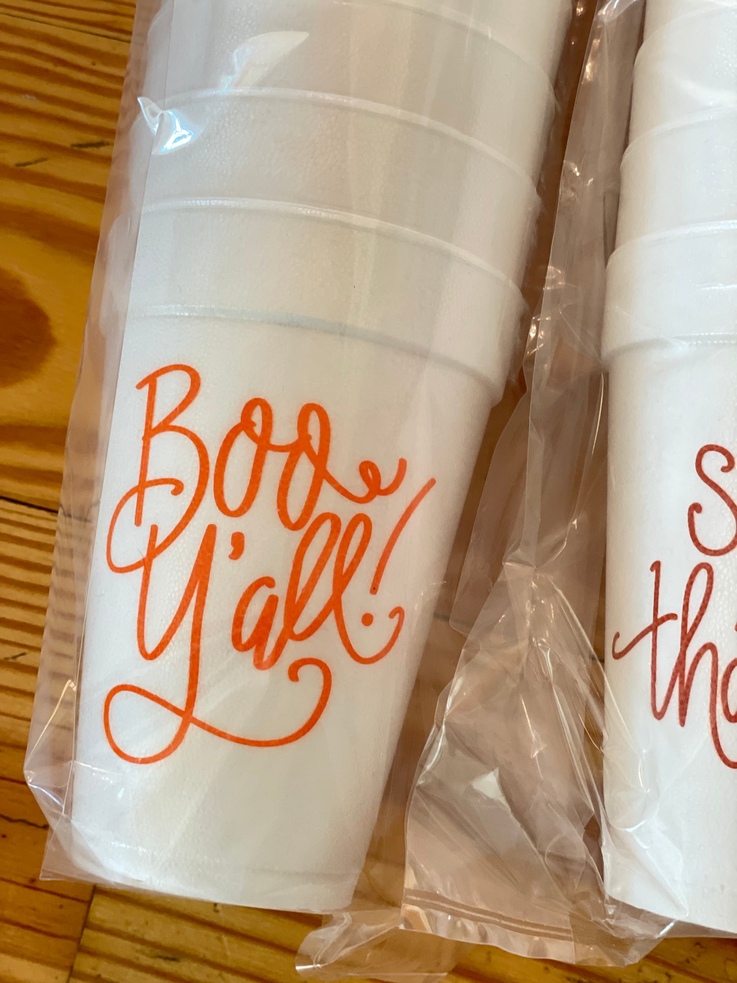 Holiday Styrofoam Cups