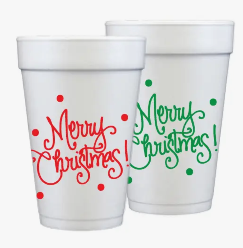 Holiday Styrofoam Cups