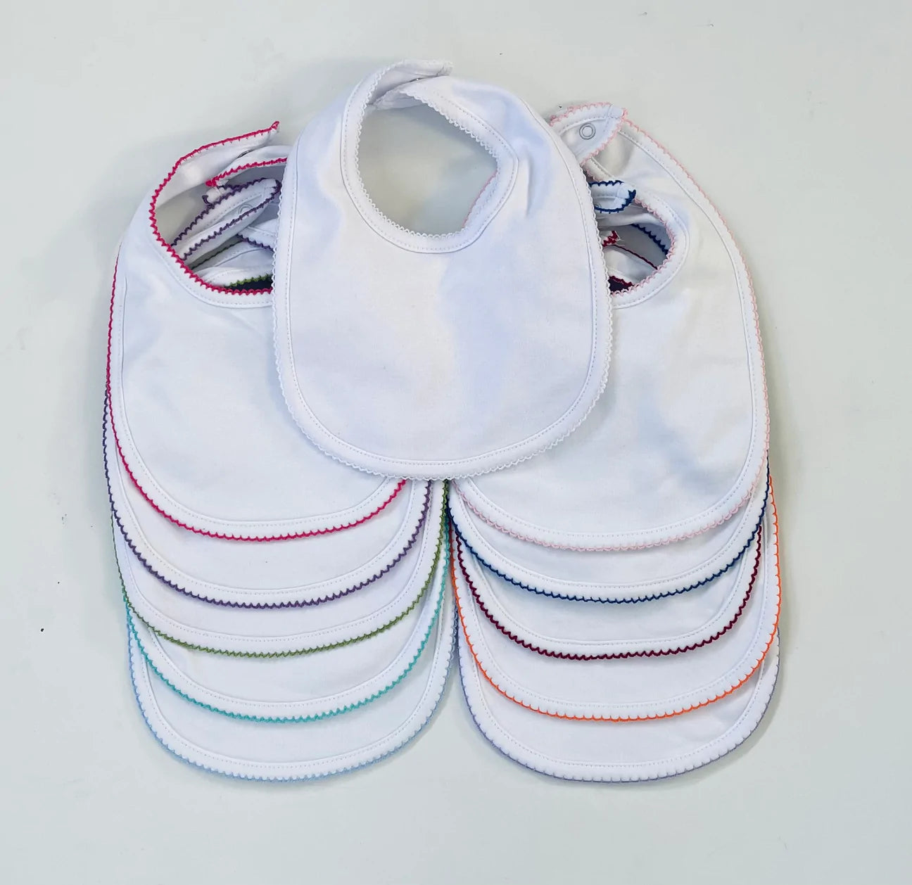 Picot Trim Baby Bib